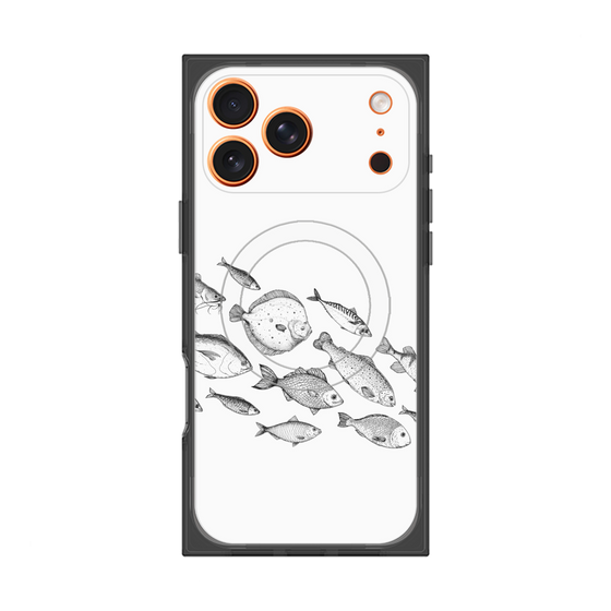 プレミアムスクエアケース with MagSafe［ Coexist No.2 - White ］