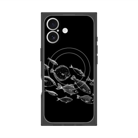 プレミアムスクエアケース with MagSafe［ Coexist No.2 - Black ］