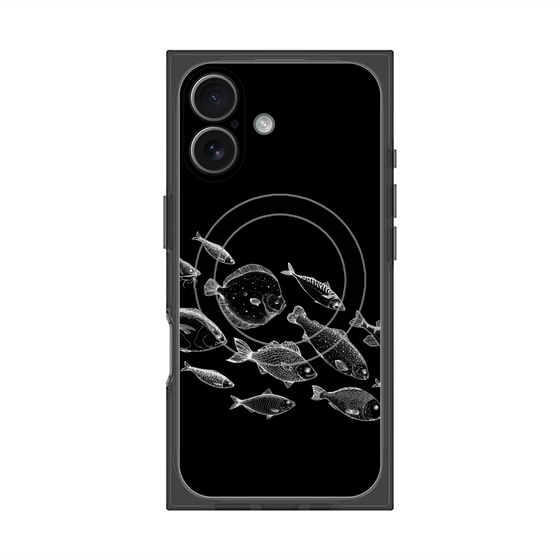 プレミアムスクエアケース with MagSafe［ Coexist No.2 - Black ］