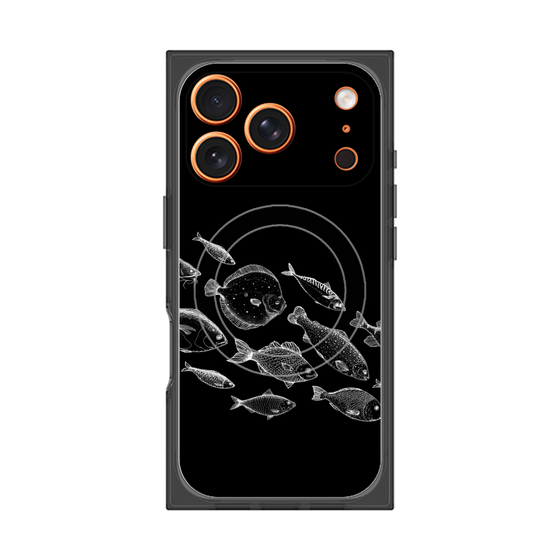 プレミアムスクエアケース with MagSafe［ Coexist No.2 - Black ］