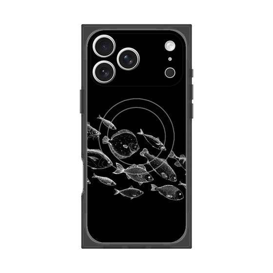 プレミアムスクエアケース with MagSafe［ Coexist No.2 - Black ］