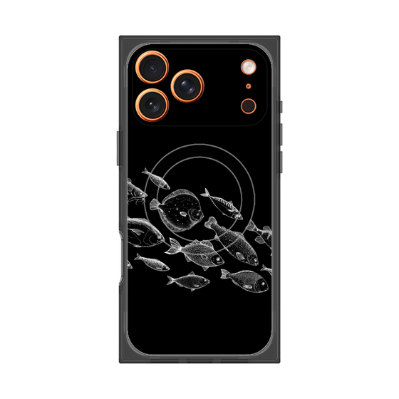 プレミアムスクエアケース with MagSafe［ Coexist No.2 - Black ］