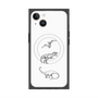 プレミアムスクエアケース with MagSafe［ Dinosaurs No.1 - White ］