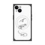 プレミアムスクエアケース with MagSafe［ Dinosaurs No.1 - White ］