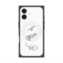 プレミアムスクエアケース with MagSafe［ Dinosaurs No.1 - White ］