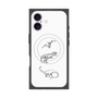 プレミアムスクエアケース with MagSafe［ Dinosaurs No.1 - White ］