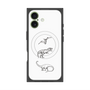 プレミアムスクエアケース with MagSafe［ Dinosaurs No.1 - White ］