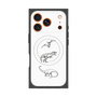 プレミアムスクエアケース with MagSafe［ Dinosaurs No.1 - White ］