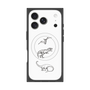 プレミアムスクエアケース with MagSafe［ Dinosaurs No.1 - White ］