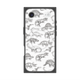 プレミアムスクエアケース with MagSafe［ Dinosaurs No.2 - White ］