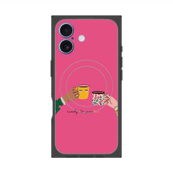 プレミアムスクエアケース with MagSafe［ Teatime - Pink ］