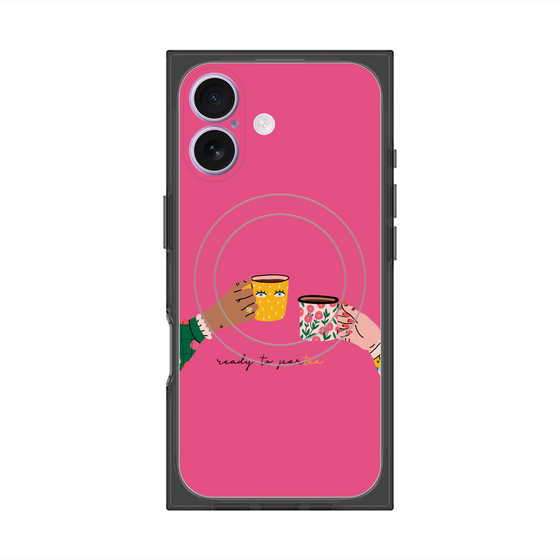 プレミアムスクエアケース with MagSafe［ Teatime - Pink ］
