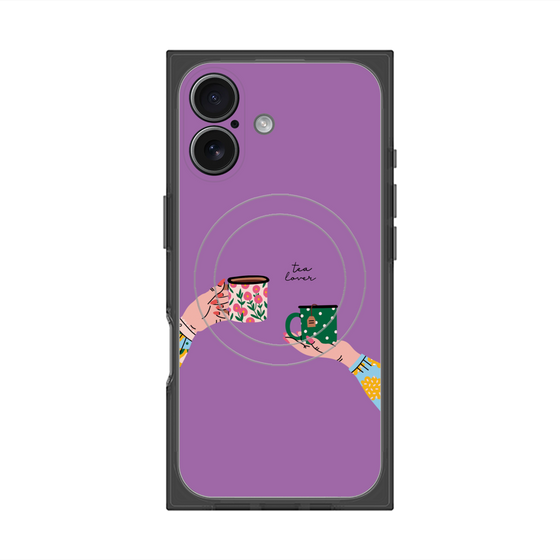 プレミアムスクエアケース with MagSafe［ Teatime - Purple ］