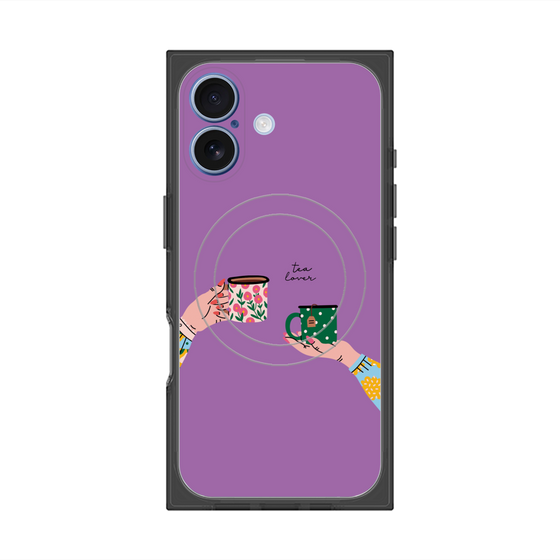 プレミアムスクエアケース with MagSafe［ Teatime - Purple ］