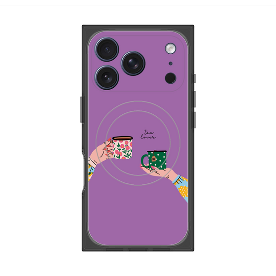 プレミアムスクエアケース with MagSafe［ Teatime - Purple ］