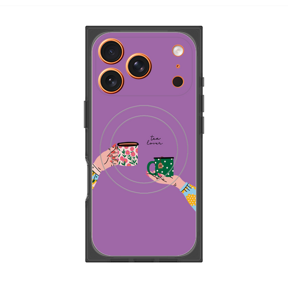 プレミアムスクエアケース with MagSafe［ Teatime - Purple ］