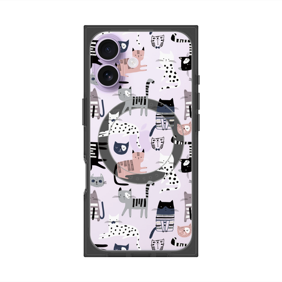 プレミアムスクエアケース with MagSafe［ Funny Cats - 03 ］