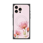 プレミアムスクエアケース with MagSafe［ Natural Flower - Pink ］