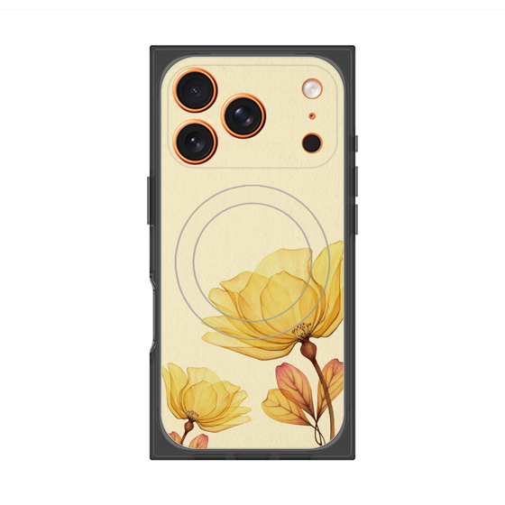 プレミアムスクエアケース with MagSafe［ Natural Flower - Yellow ］