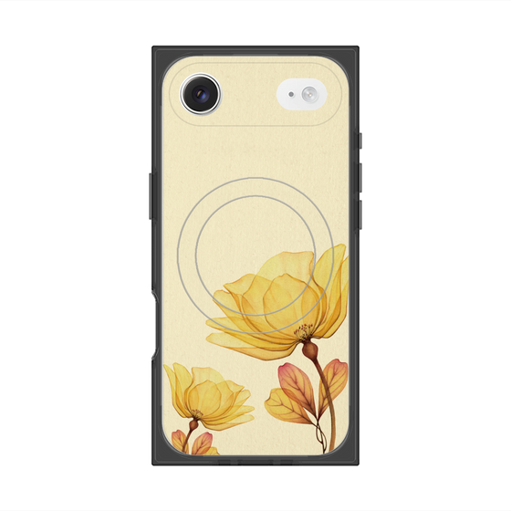 プレミアムスクエアケース with MagSafe［ Natural Flower - Yellow ］