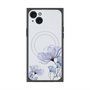 プレミアムスクエアケース with MagSafe［ Natural Flower - blue ］