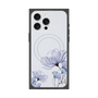 プレミアムスクエアケース with MagSafe［ Natural Flower - blue ］
