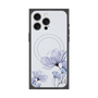 プレミアムスクエアケース with MagSafe［ Natural Flower - blue ］