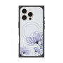 プレミアムスクエアケース with MagSafe［ Natural Flower - blue ］