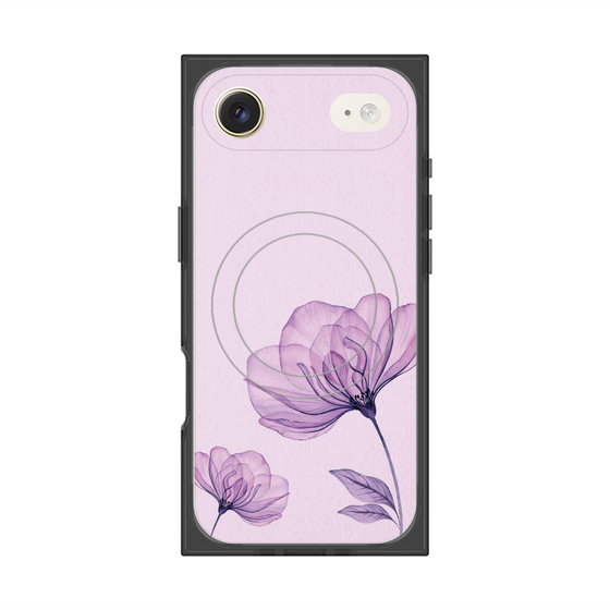 プレミアムスクエアケース with MagSafe［ Natural Flower - Purple ］