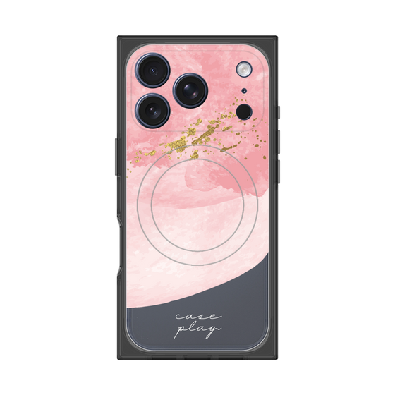 プレミアムスクエアケース with MagSafe［ pink layered ］