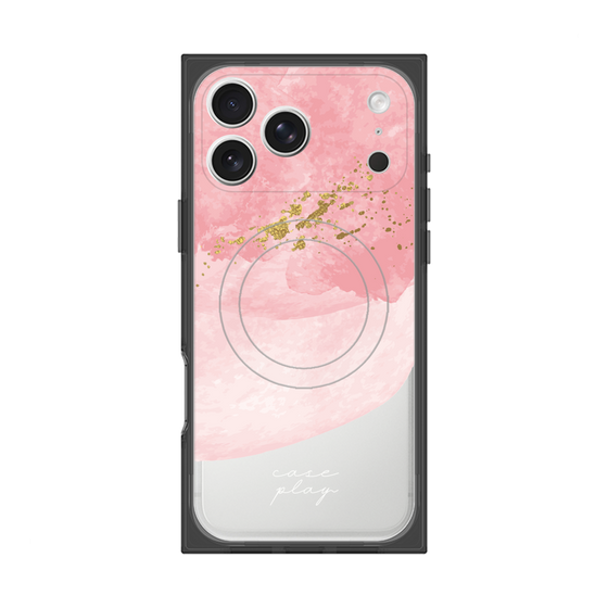 プレミアムスクエアケース with MagSafe［ pink layered ］