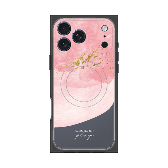 プレミアムスクエアケース with MagSafe［ pink layered ］