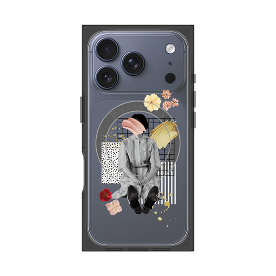 プレミアムスクエアケース with MagSafe［ Spring Picnic with Flowers ］