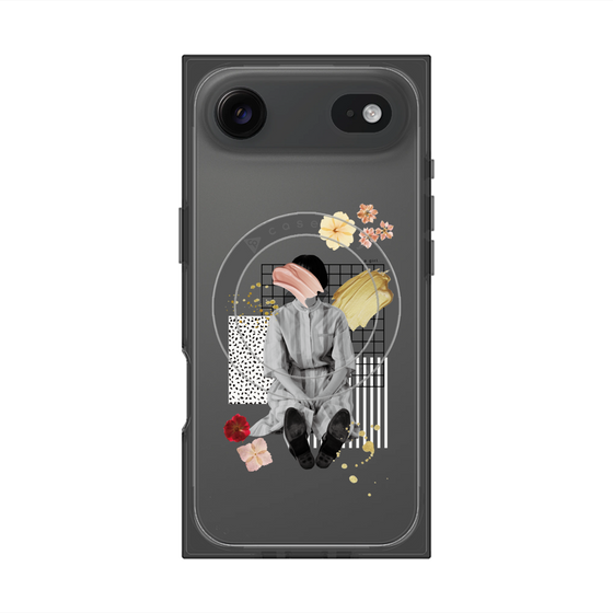 プレミアムスクエアケース with MagSafe［ Spring Picnic with Flowers ］