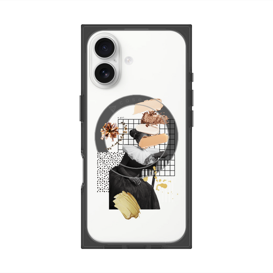 プレミアムスクエアケース with MagSafe［ Artistic Fall in Beige ］
