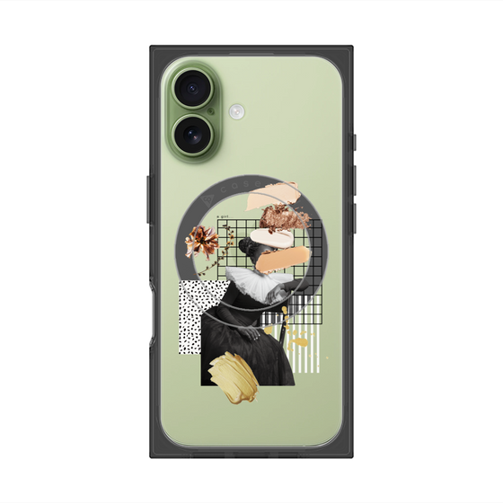 プレミアムスクエアケース with MagSafe［ Artistic Fall in Beige ］