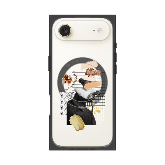 プレミアムスクエアケース with MagSafe［ Artistic Fall in Beige ］