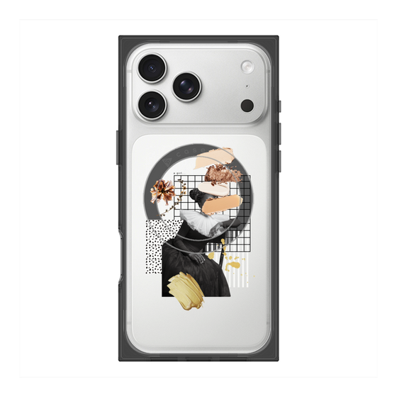プレミアムスクエアケース with MagSafe［ Artistic Fall in Beige ］