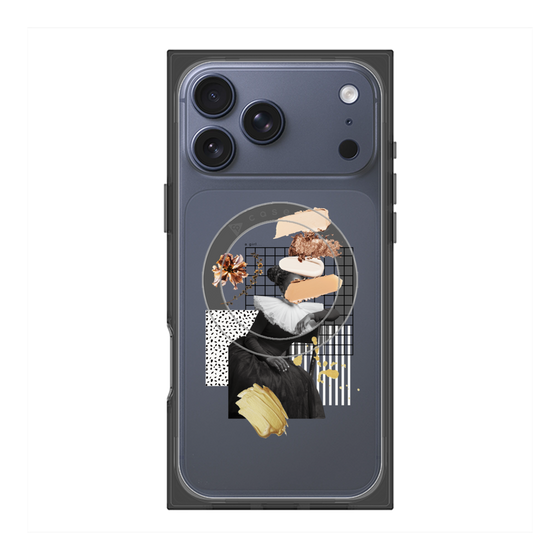 プレミアムスクエアケース with MagSafe［ Artistic Fall in Beige ］