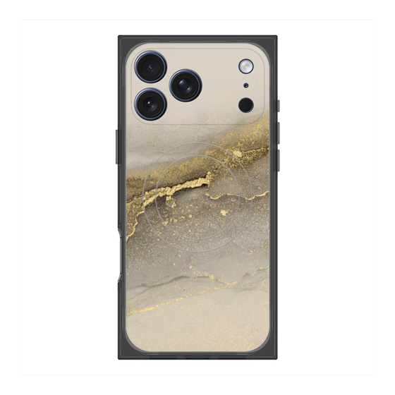 プレミアムスクエアケース with MagSafe［ Marble Gray ］