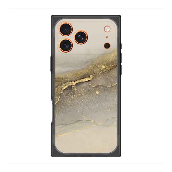 プレミアムスクエアケース with MagSafe［ Marble Gray ］