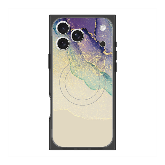 プレミアムスクエアケース with MagSafe［ Marble Purple ］