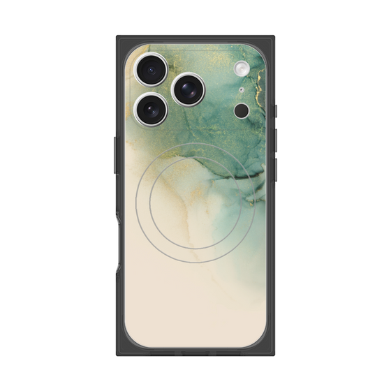 プレミアムスクエアケース with MagSafe［ Marble Green ］