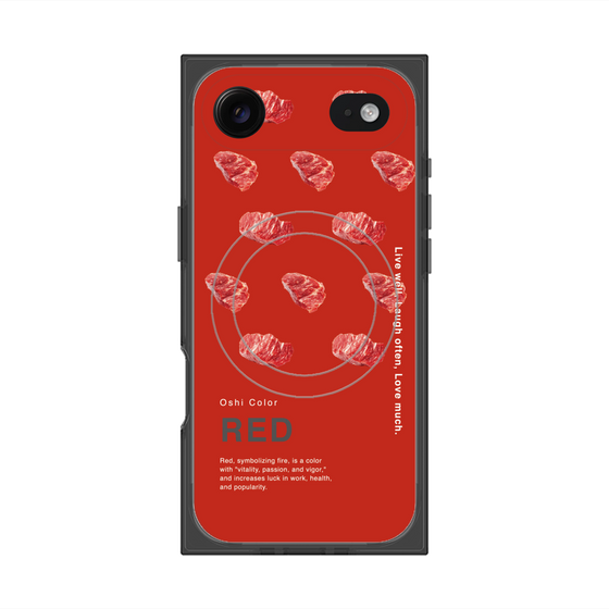 プレミアムスクエアケース with MagSafe［ RED-Meat ］