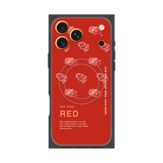 プレミアムスクエアケース with MagSafe［ RED-Meat ］