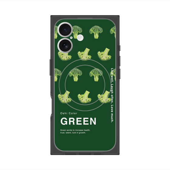 プレミアムスクエアケース with MagSafe［ GREEN-Broccoli ］