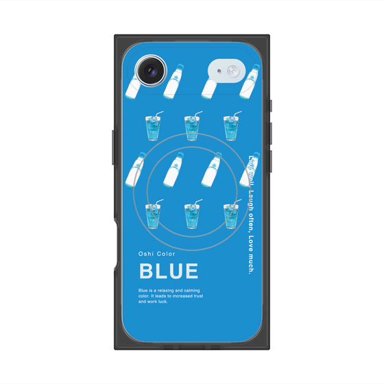 プレミアムスクエアケース with MagSafe［ BLUE-Ramune soda ］