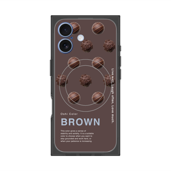 プレミアムスクエアケース with MagSafe［ BROWN-Chocolate ］