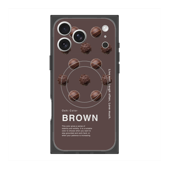 プレミアムスクエアケース with MagSafe［ BROWN-Chocolate ］