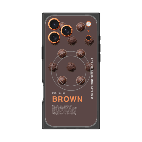 プレミアムスクエアケース with MagSafe［ BROWN-Chocolate ］